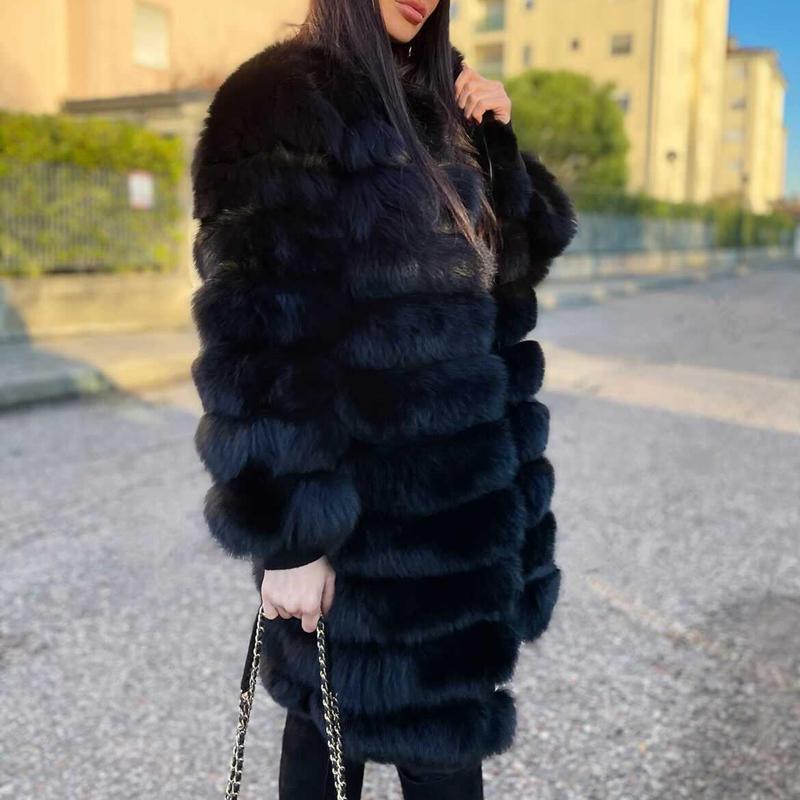 Winter Clothing Offer - QUEENTINA Real Fox Fur Coat Winter