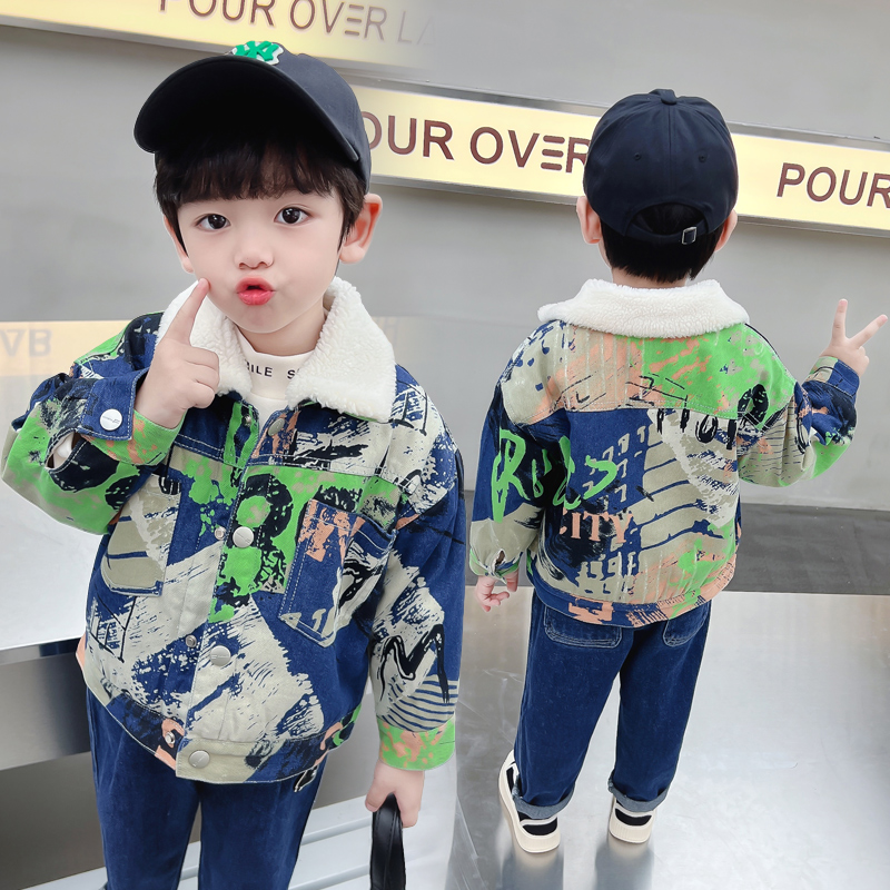 Winter Clothing Drawing For Kids - Kids Baby Warm Denim Jacket Parka