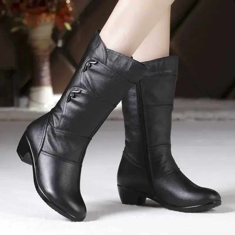 2024 Middle Boots Winter Women - огляд і ціна Winter Clothing Korea