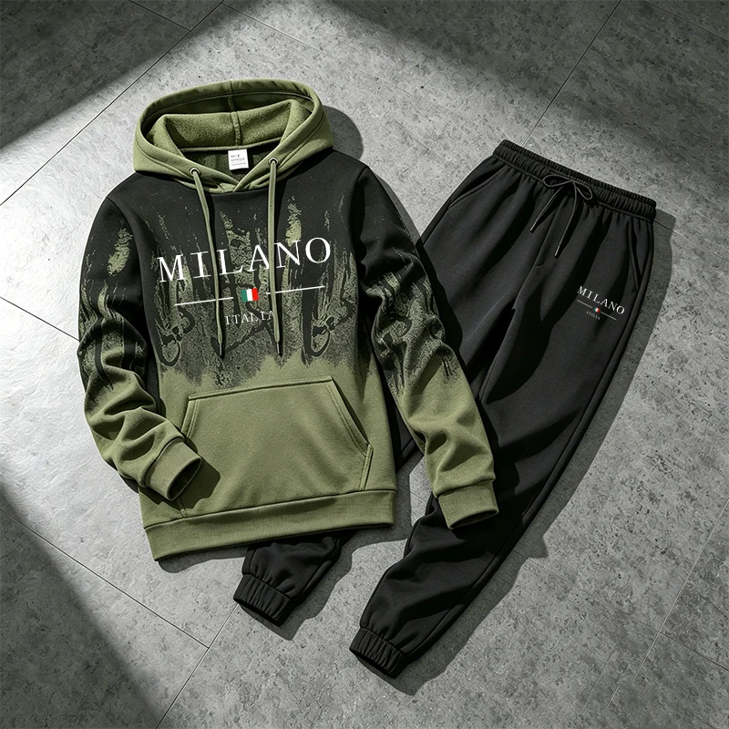 Splashed ink Men's Hoodie Trac - огляд і ціна Winter Clothing For