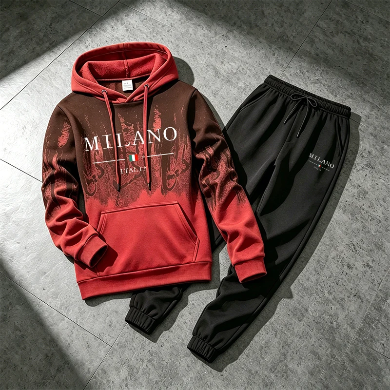 Splashed ink Men's Hoodie Trac - огляд і ціна Winter Clothing For