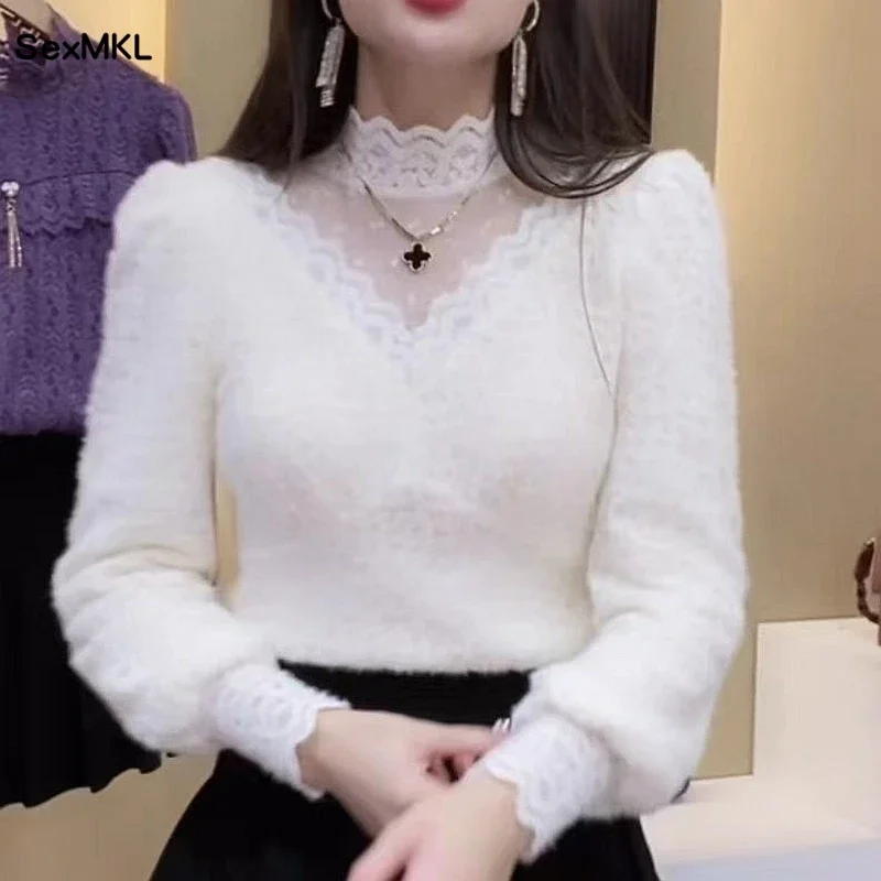 Autumn Winter Lace Tops Blouse - огляд і ціна Winter Clothing Factory Outlet
