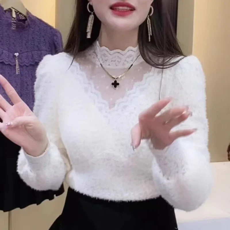 Autumn Winter Lace Tops Blouse - огляд і ціна Winter Clothing Factory Outlet