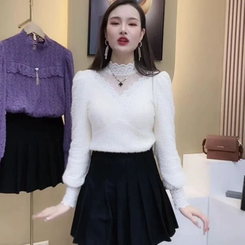 Autumn Winter Lace Tops Blouse - огляд і ціна Winter Clothing Factory Outlet