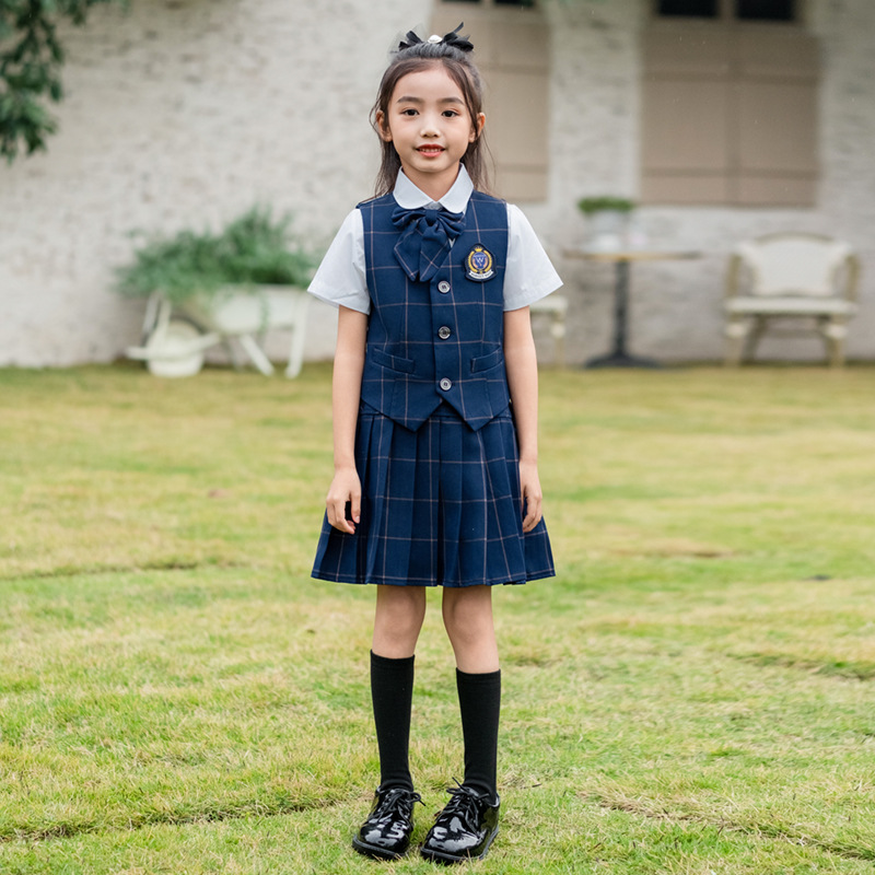 Kids British Plaid Vest Shirt  - огляд і ціна Winter Clothing Korea