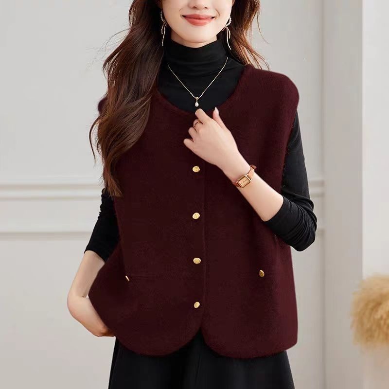 Women's Knitted Vest Solid Fas - огляд і ціна Winter Clothing Offer