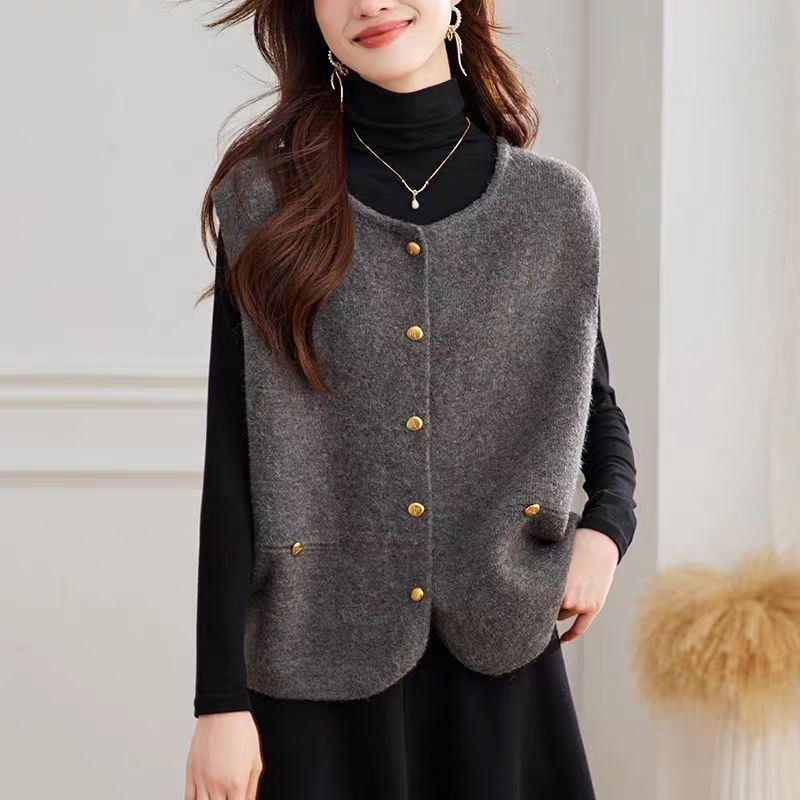 Women's Knitted Vest Solid Fas - огляд і ціна Winter Clothing Offer